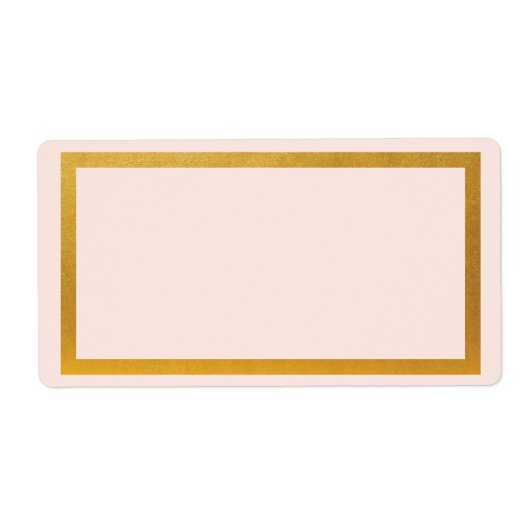 Gouden namaakfolie blanco etiket (Voorkant)