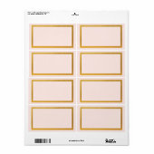 Gouden namaakfolie blanco etiket (Full Sheet)