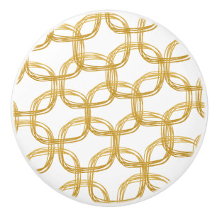 Gouden namaakfolie krabbel cirkel kunst glamour mo keramische knop