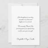 Gouden namaakfolie, trouw-hartelijkdank-kaart bedankkaart (Achterkant)