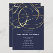 Gouden namaakfolie trouwkaarten in elke kleur kaart (Voorkant / Achterkant)