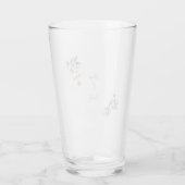 gouden Names Glam Foliage Wedding Glas (Achterkant)