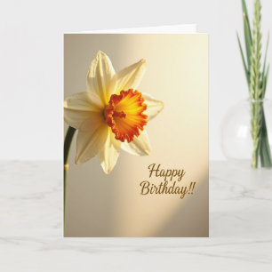 Gouden Narcis Verjaardagskaart Kaart