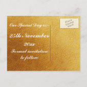 Gouden narcissen aankondigingskaart (Achterkant)