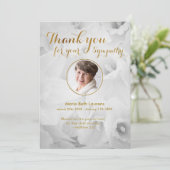 Gouden narcissen sympathie dank u kaart met foto (Staand voorkant)