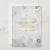 Gouden narcissen sympathie dank u kaart met foto (Achterkant)