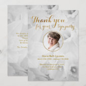 Gouden narcissen sympathie dank u kaart met foto (Voorkant / Achterkant)