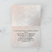 Gouden narcissen verjaardagskaart voor neef kaart (Binnen)