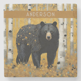 Gouden Natuur Keramische Tegel Stenen Onderzetter