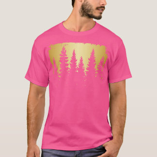 Gouden Natuur Scène T-shirt