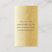 Gouden natuurlijke lijnen achtergrond make-up set visitekaartje (Achterkant)