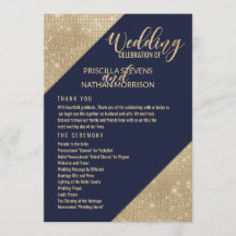 Gouden Navy Blauwe Nep Glitter Lovertjes Huwelijks