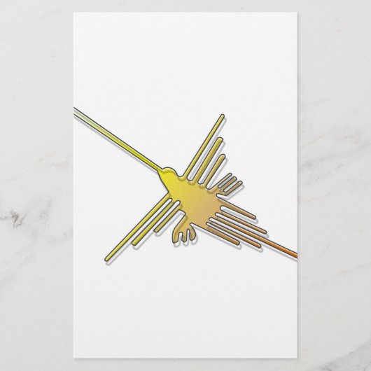 Gouden Nazcalijnen Kolibrie Briefpapier (Voorkant)