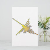 Gouden Nazcalijnen Kolibrie Briefpapier (Staand voorkant)
