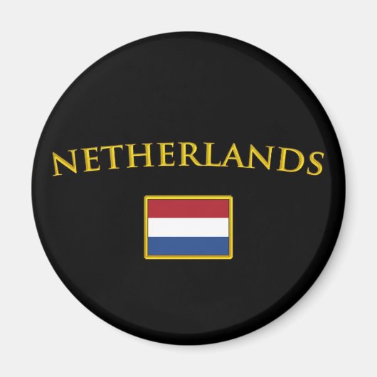 Gouden Nederland Magneet (Voorkant)