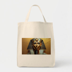 Gouden Nefertiti Lijnkunst Boodschappentas – Moder Tote Bag