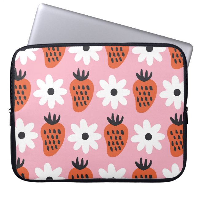 Gouden neon, abstracte kleurrijke lichten. laptop sleeve (Voorkant)