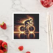 Gouden Neon fiets met lichte paden Servet (Insitu)