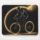 Gouden Neon Fietser Muismat (Voorkant)