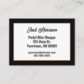 Gouden Neon Fietser Visitekaartje (Achterkant)