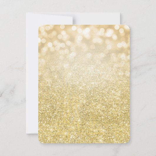 Gouden nep glitters glamour lichten Sweet 16th  Kaart (Achterkant)