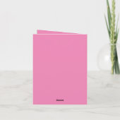 Gouden Nep Glitters Roze Glans Bedankkaart (Achterkant)