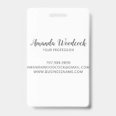 Gouden nep-metallic op zwarte Event Planner naam Badge (Achterkant)