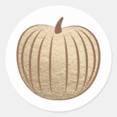 Gouden nepfolie pompoen herfst enveloppe zegel (Voorkant)