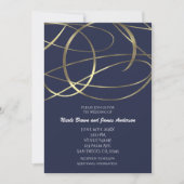 Gouden nepfolie trouwkaarten in elke kleur kaart (Voorkant)