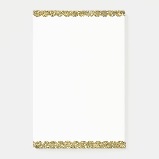 Gouden nepschittering glitters post-it® notes (Voorkant)