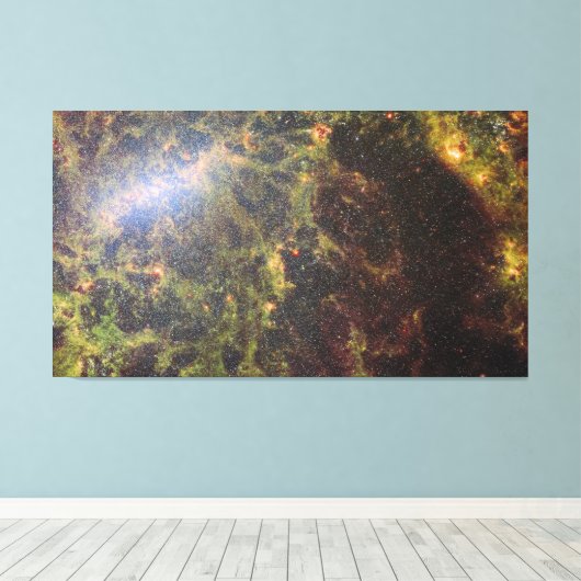 Gouden NGC 5068 | JWST Canvas Afdruk (Insitu (Houten vloer))
