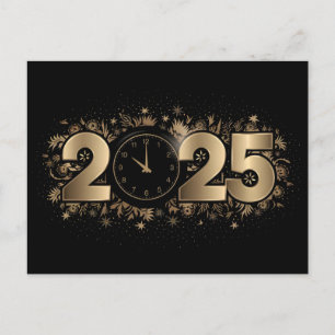 Gouden Nieuwjaarsfeest 2025 Feestdagenkaart