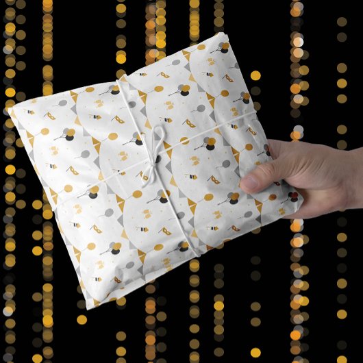 Gouden nieuwjaarsviering tissuepapier
