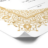 Gouden Nikkah-certificaat voor islamitische bruilo Poster (Hoek)