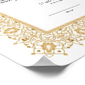 Gouden Nikkah-certificaat voor islamitische bruilo Poster (Hoek)