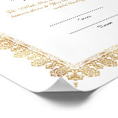 Gouden Nikkah-certificaat voor moslim islamitisch Poster (Hoek)