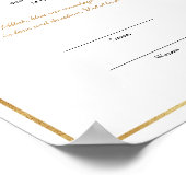 Gouden Nikkah-certificaat voor moslim islamitisch  Poster (Hoek)