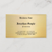 Gouden  Nostalgische Classic Look Oude Stijl Tekst Visitekaartje (Achterkant)