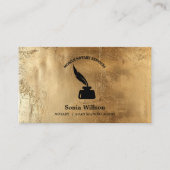 Gouden notaris openbare lening ondertekenen foto Q Visitekaartje (Voorkant)