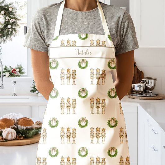 Gouden Notenkraker en Kerstkrans Schort