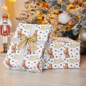 Gouden Notenkraker Feest Vrolijk Kerstfeest Cadeaupapier