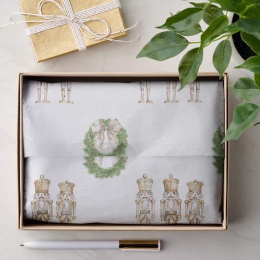 Gouden Notenkraker Kerst Tissuepapier (Geschenk)