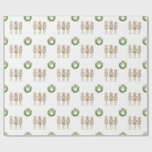 Gouden Notenkraker Kerstmis Cadeaupapier (Vlak)