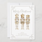 Gouden Notenkraker Kerstmis Feestdagenkaart (Voorkant)