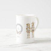 Gouden Notenkraker Kerstmis Porselein Kop (Voorkant rechts)