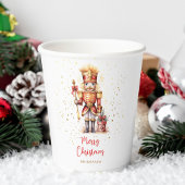 Gouden Notenkraker Vrolijk Kerstfeest Papieren Bekers