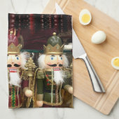 Gouden Notenkrakers Kerstmis Theedoek (Quarter Fold)