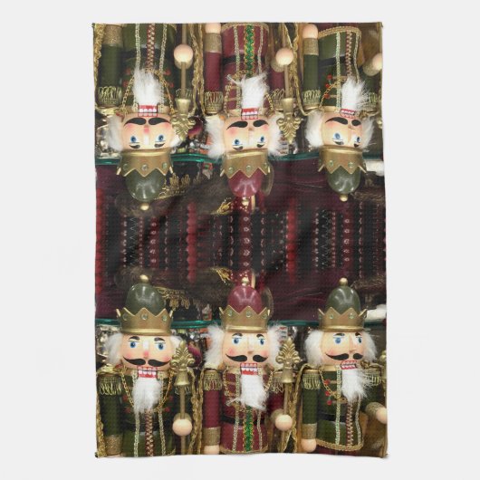 Gouden Notenkrakers Kerstmis Theedoek (Verticaal)