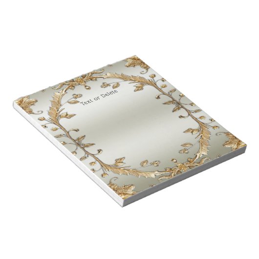 Gouden  Notitieblok (Schuin)