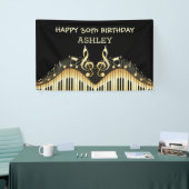 Gouden notities en toetsenborden spandoek (Beurs)